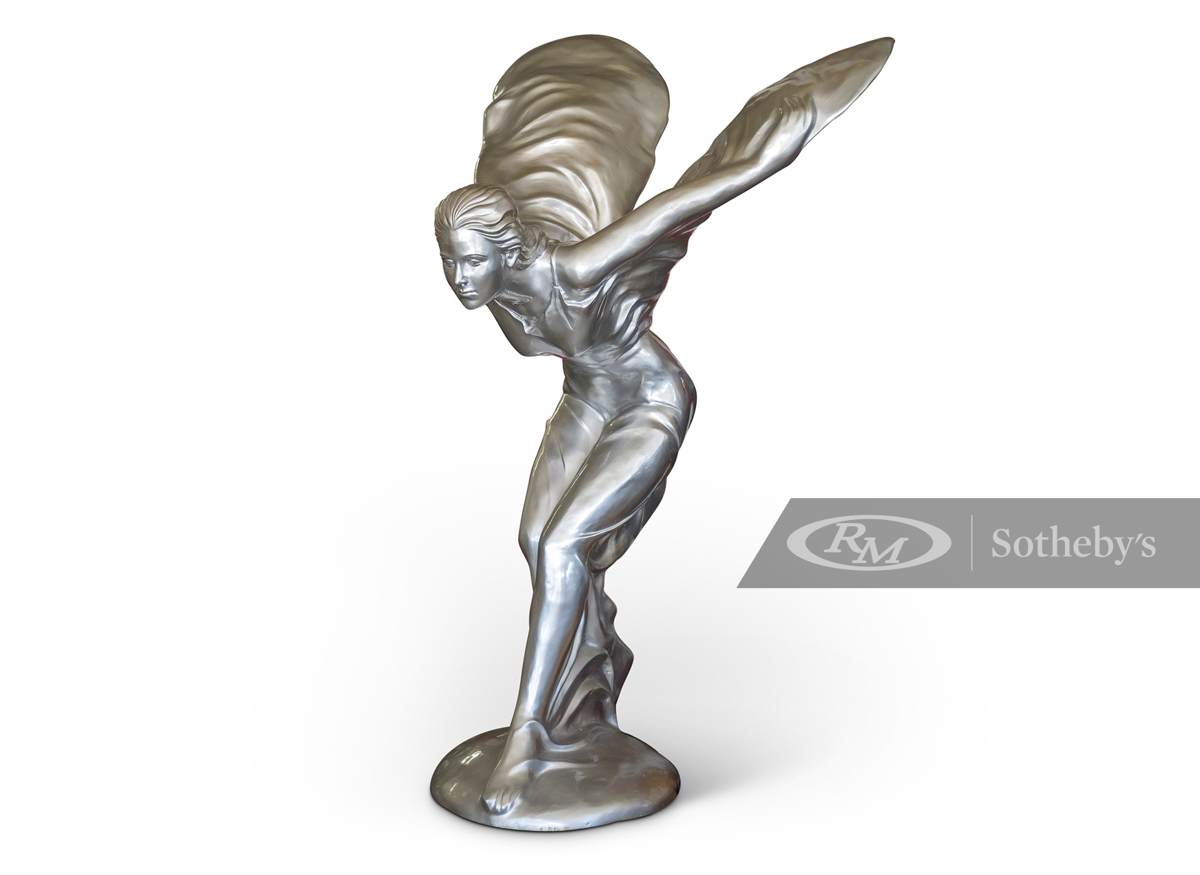 RM Sotheby's The Mitosinka Collection 2020, Rolls-Royce Spirit of Ecstasy Dealership Large Metal Display Statue